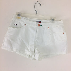 NEW TOMMY HILFIGER JEANS Juniors Shorts 7 White